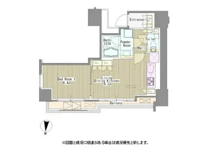 WHITE TOWER HAMAMATS(1LDK/2階)の間取り写真