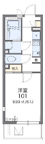 レオネクストHANAWADA(1K/2階)の間取り写真