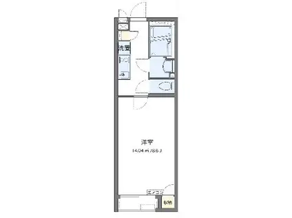 クレイノプレゾン(1K/1階)の間取り写真