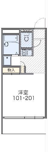 レオパレスNANAKIⅡ(1K/3階)の間取り写真
