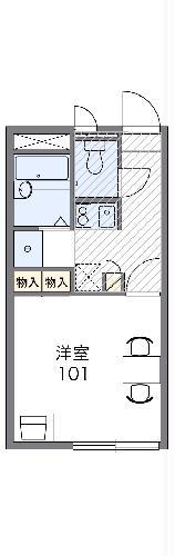 レオパレスわかくさ(1K/2階)の間取り写真