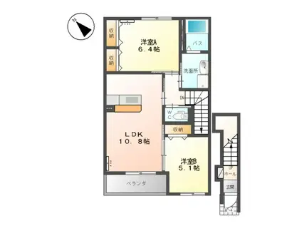 アルページュ(2LDK/2階)の間取り写真