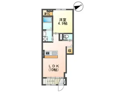 グレースヤナセⅡ(1LDK/1階)の間取り写真