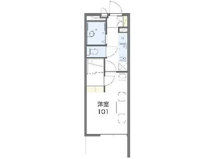 レオパレスル レーブ(1K/1階)の間取り写真