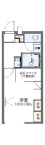 レオパレス下栗(1K/1階)の間取り写真