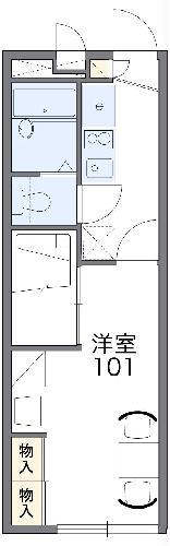 レオパレスアゼリア(1K/1階)の間取り写真
