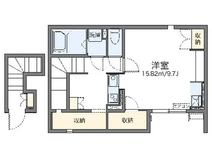 レオネクストイースト 1(1K/2階)の間取り写真