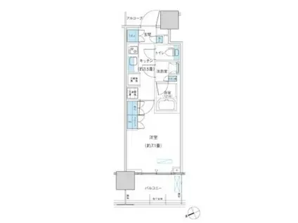 パークシティ柏の葉キャンパス ザ・ゲート(1K/10階)の間取り写真