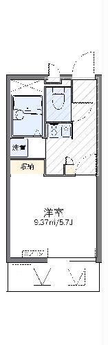 レオパレスオネスティⅤ(1K/2階)の間取り写真