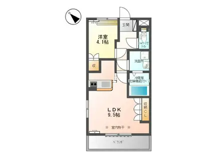 シャーロットⅡ(1LDK/2階)の間取り写真