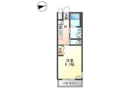 CEREZO(1K/2階)の間取り写真