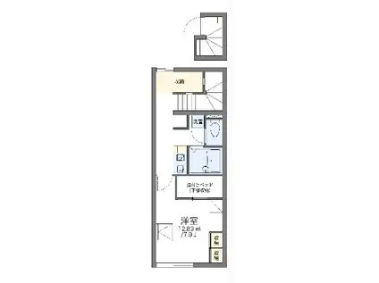 レオパレスユウキ(1K/2階)の間取り写真