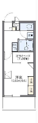 レオパレス高良(1K/2階)の間取り写真
