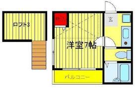 ルミエール1(1K/2階)の間取り写真