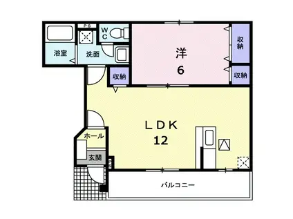 スウィート・アンジュ(1LDK/1階)の間取り写真