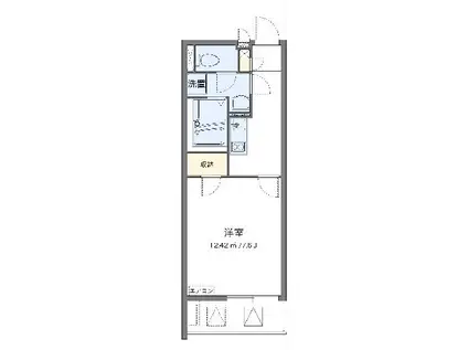 クレイノベラカーサ(1K/2階)の間取り写真