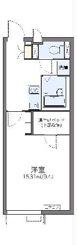 レオネクストソレイユ平井(1K/1階)の間取り写真