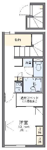 レオパレスパークハイム神野(1K/2階)の間取り写真