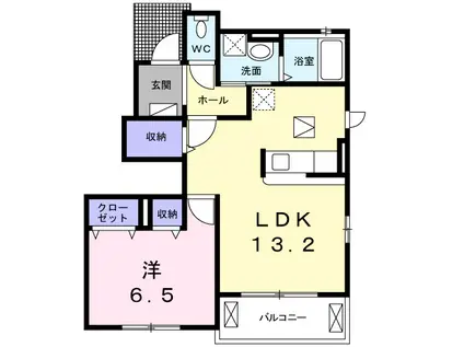 モアナA(1LDK/1階)の間取り写真