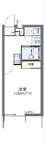 レオパレスレユール樹(1K/1階)の間取り写真