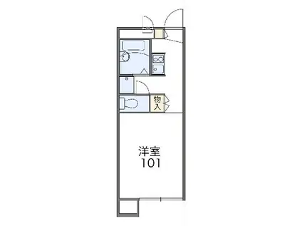 レオパレスパストラル(1K/2階)の間取り写真