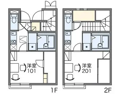 レオネクスト城北(1K/1階)の間取り写真