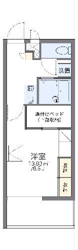 レオパレスあがいはな(1K/1階)の間取り写真