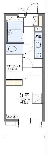 レオパレスSOARER3(1K/4階)の間取り写真