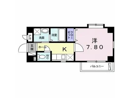 コーポYAKA・松尾(1K/3階)の間取り写真