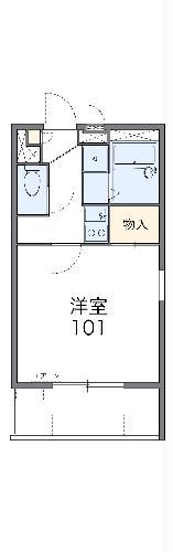 レオパレス新(1K/1階)の間取り写真