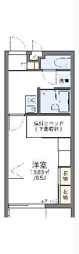 レオパレス首里城下町(1K/1階)の間取り写真