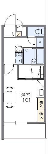 レオパレス大新(1K/2階)の間取り写真