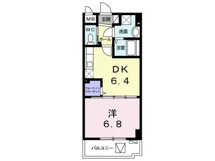 カーサ ダ・ヴィンチ(1DK/3階)の間取り写真