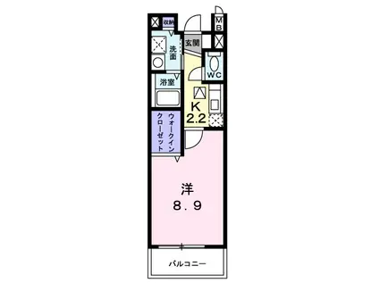 メゾンジェルメ(1K/1階)の間取り写真