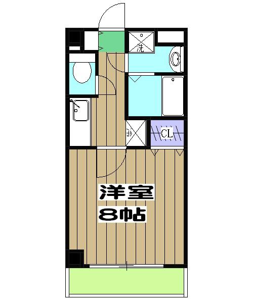 グランレブリー桂パ-トⅡ(1K/5階)の間取り写真