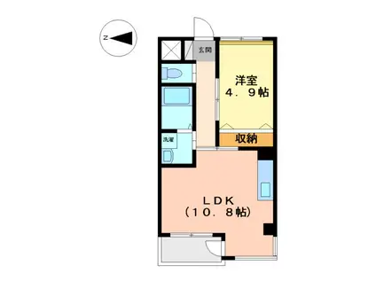 アジュール・コート久世(1LDK/3階)の間取り写真