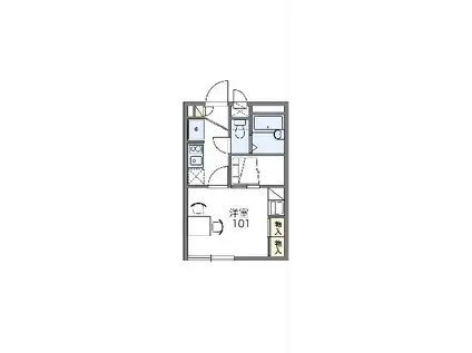 レオパレス351STREET(1K/1階)の間取り写真