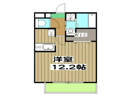 コリーナ宇多野(1K/1階)の間取り写真