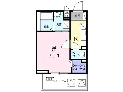 MAISON MINT(1K/2階)の間取り写真