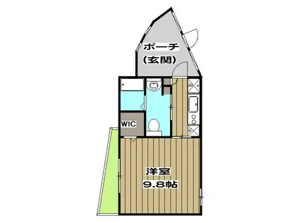 ドマーニ(1K/2階)の間取り写真