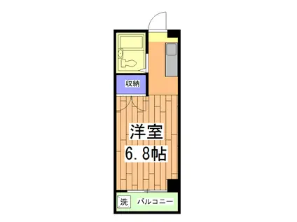 サードサークル1(1K/2階)の間取り写真