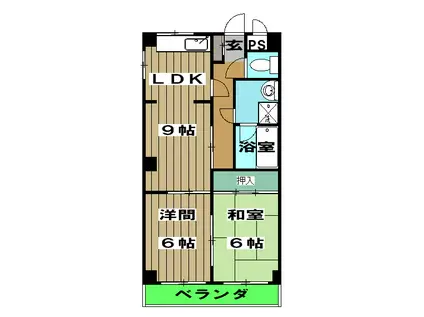 ブリンダルダイキ(2LDK/2階)の間取り写真