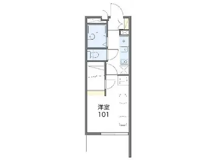 レオパレスオケイル(1K/2階)の間取り写真