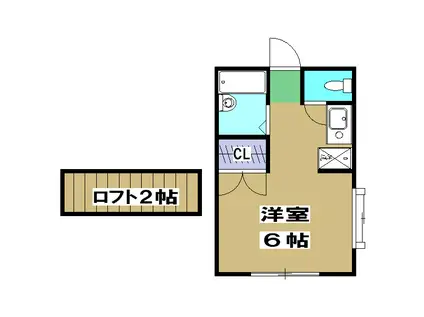 あねっくす弐番館(ワンルーム/2階)の間取り写真