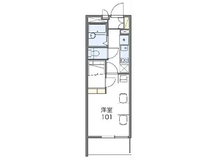 レオパレスSOARERⅡ(1K/3階)の間取り写真
