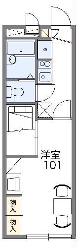 レオパレスガーデンⅡ(1K/2階)の間取り写真