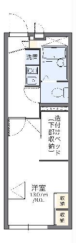 レオパレス文京(1K/1階)の間取り写真