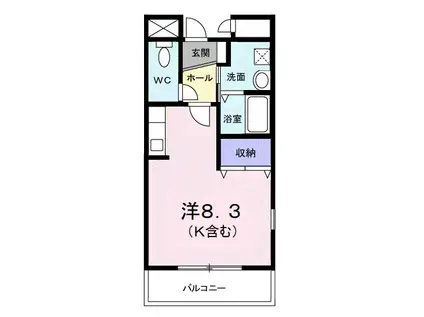 COURT LIVELY(ワンルーム/2階)の間取り写真