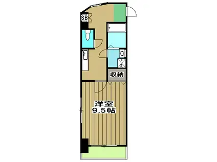 エリーフラッツ上桂(1K/4階)の間取り写真