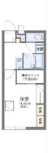 レオパレスカーム(1K/1階)の間取り写真
